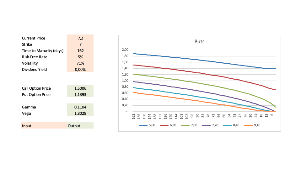 MORAM Capital - Options Calculator Inputs