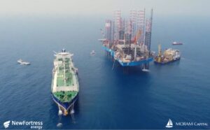 FLNG vessel at sea – New Fortress Energy LNG infrastructure